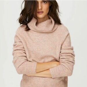 Aritzia The Group Babaton Plutarch Sweater- Dusty Pink-S-wool/alpaca blend-cowl